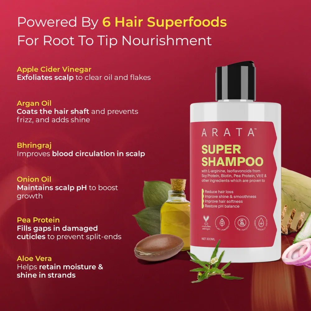 Biotin & Protein Rich  Super Shampooª for Daily Nourishment, Damage & Frizz Control - 300ml - Image 5