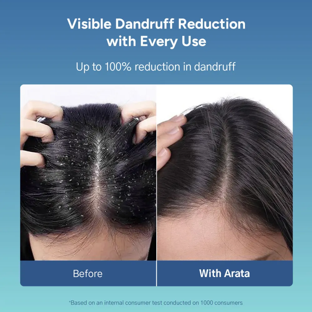 Arata Anti-Dandruff Shampoo with Conditioner | Piroctone Olamine and Neem | Up To 100% Dandruff Reduction - Image 3