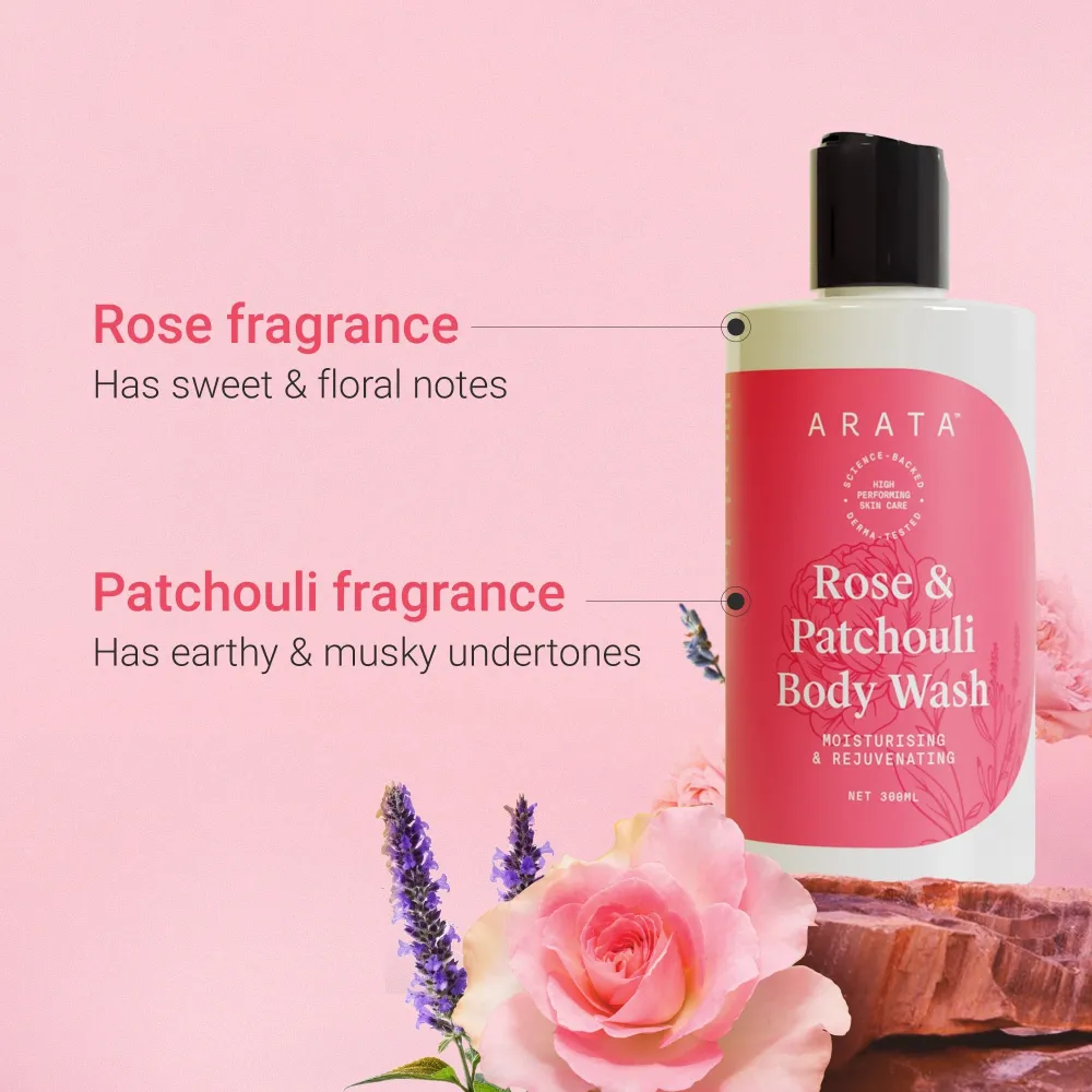 Arata Rose & Patchouli Body Wash 300 ML AFL - Image 4