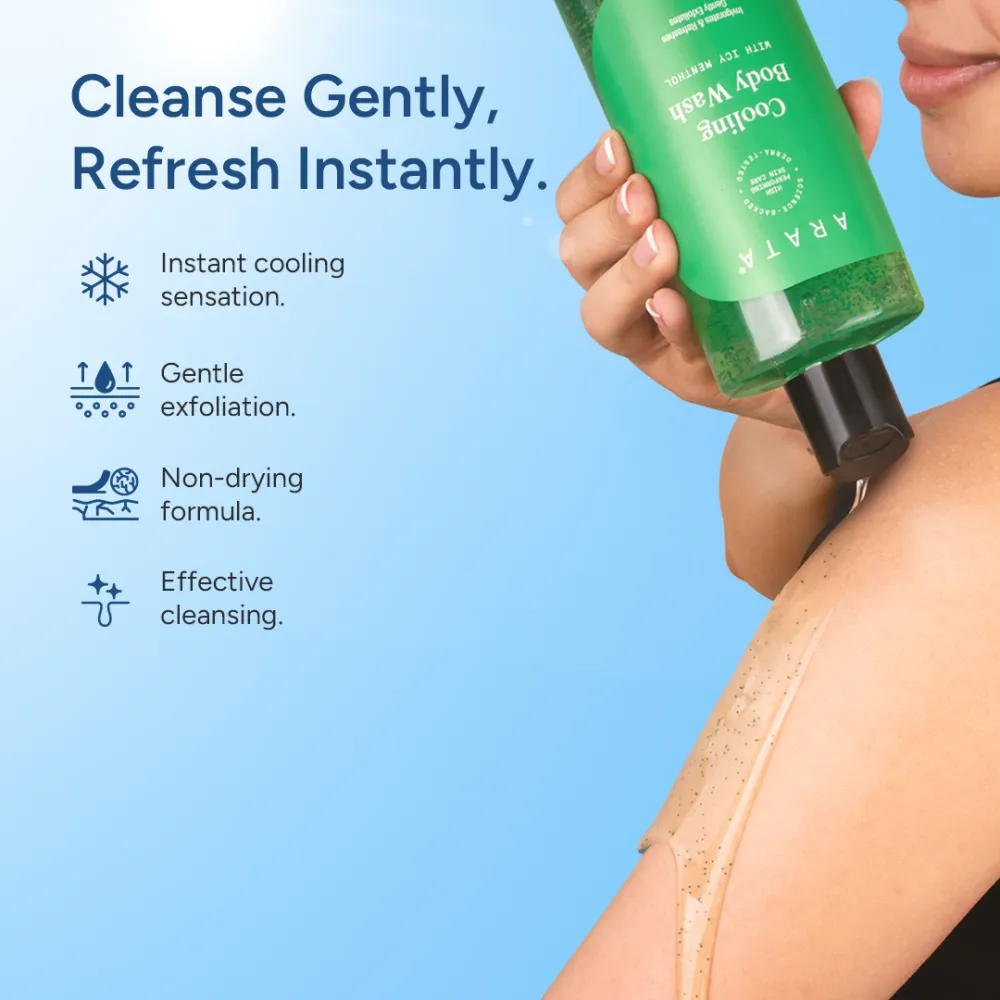 Cooling Body Wash With Menthol | Refreshes Skin | Gently Exfoliates and Smoothens Skin | 300 ML (BYOB) - Image 3