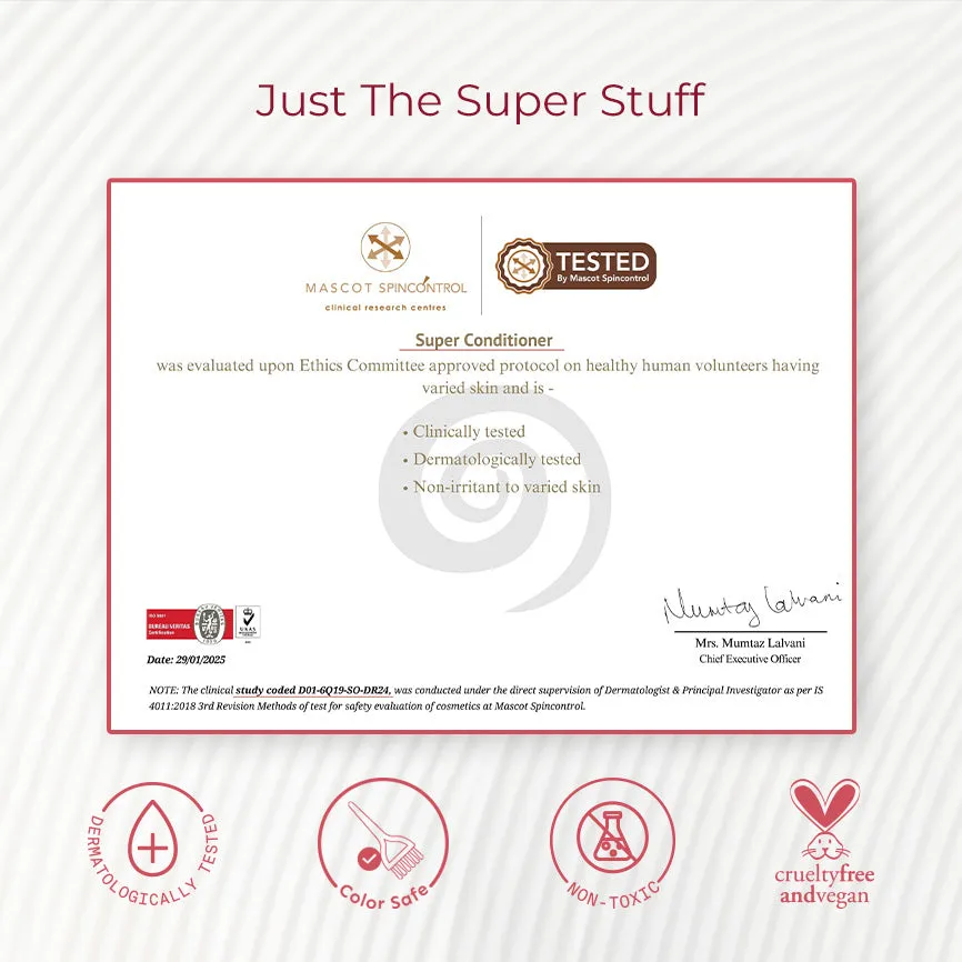 Super Anti-Damage Trio with Biotin, Jojoba & Vegan Keratin for Dry, Frizzy, & Damaged Hair - Super Shampoo (300ml) + Super Conditioner (200ml) + Super Serum (30ml) - Image 8