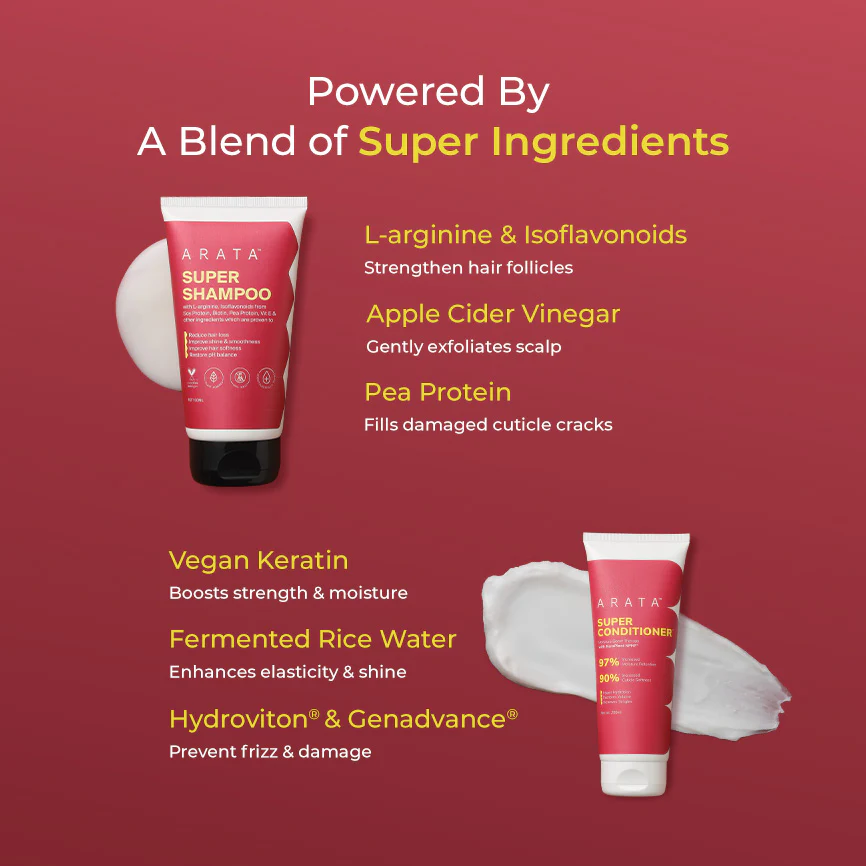 Super Moisture Duo with Biotin & Vegan Keratin for Dry & Damaged Hair Mini - Super Shampoo (150ml) + Super Conditioner (50ml) - Image 3