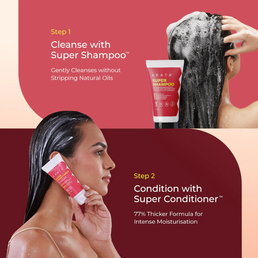 Super Moisture Duo with Biotin & Vegan Keratin for Dry & Damaged Hair Mini - Super Shampoo (150ml) + Super Conditioner (50ml) - Image 5