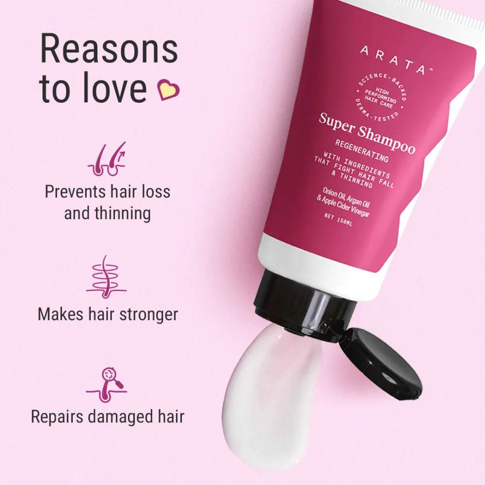 Biotin & Protein Rich Super Shampoo for Damage & Frizz Control - Travel Pack - 150ml BYOB - Image 3
